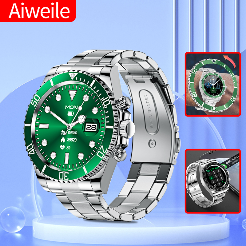 Japanese Man Lifestyle - Aiweile AW12 新スタイルの高級スマートウォッチダイヤル応答通話男性用防水スポーツデジタルビジネス腕時計ギフト用
