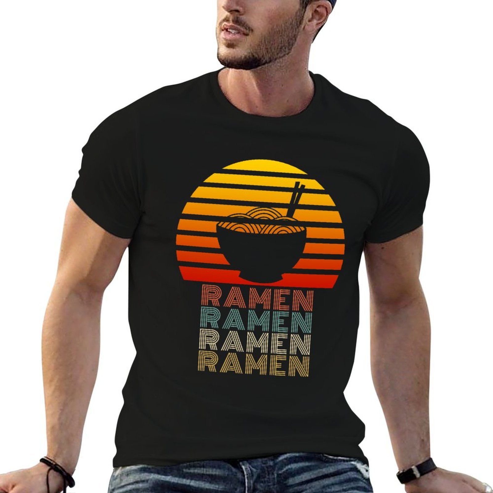 ラーメンライフ日本の麺愛好家ヴィンテージレトロスタイルTシャ - Japanese Man Lifestyle のレビューと価格