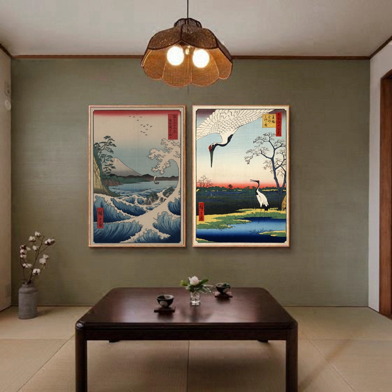 日本の版画壁アートキャンバス絵画ポスター壁の写真ポスター日本 - Japanese Traditional Lifestyle のレビューと価格